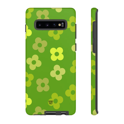 GREEN RETRO FLOWERS | Tough Phone Case