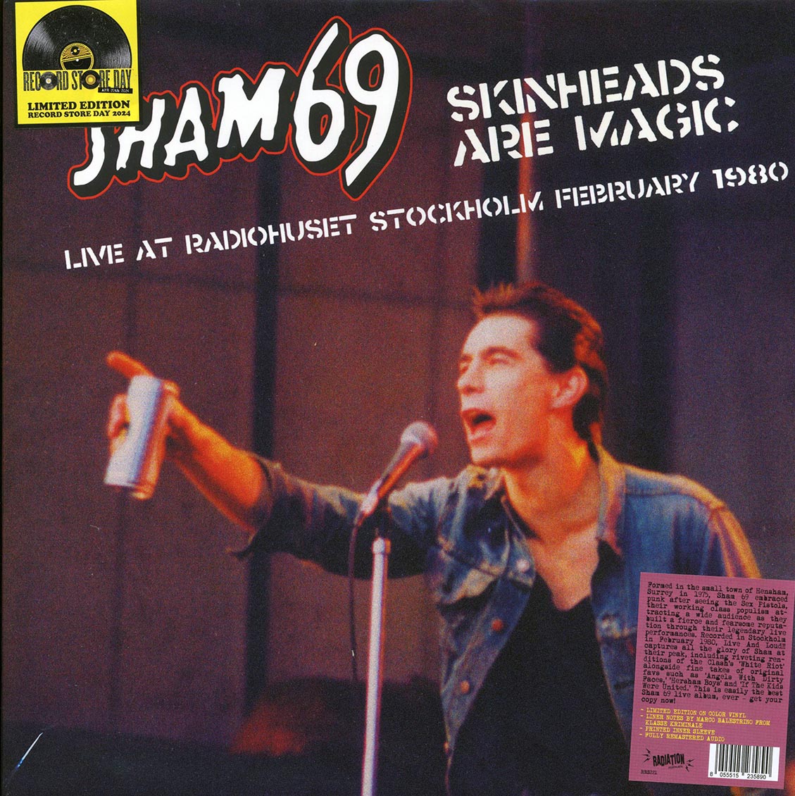 Sham 69 - Skinheads Are Magic: Live At Radiohuset Stockholm February 1980 (RSD 2024) (red vinyl)