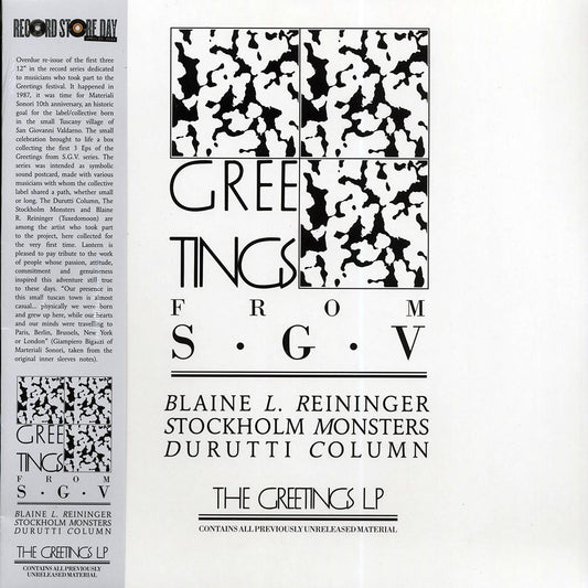 Blaine L Reininger, Stockholm Monsters, The Durutti Column - Greetings From SGV