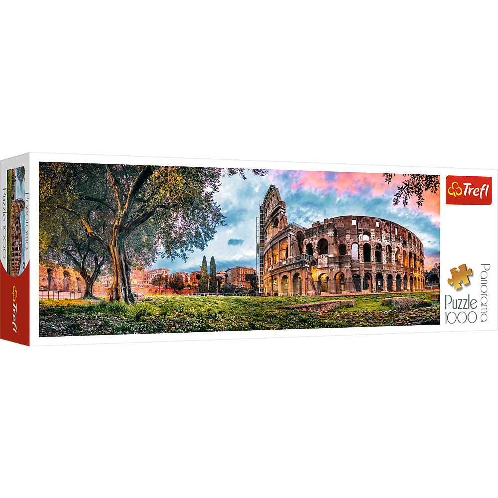 Panorama 1000 Piece Jigsaw Puzzles, Colosseum at Dawn Puzzle, Rome, Italy and the Colosseum, Adult Puzzles, Trefl 29030