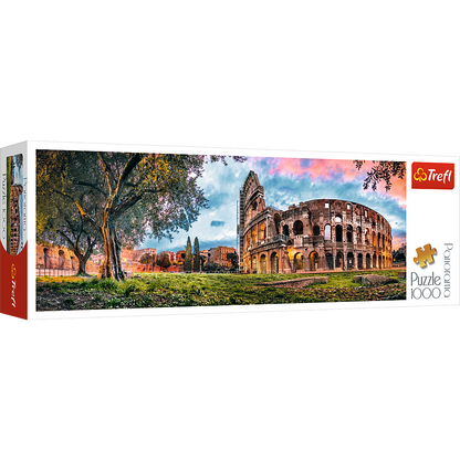 Panorama 1000 Piece Jigsaw Puzzles, Colosseum at Dawn Puzzle, Rome, Italy and the Colosseum, Adult Puzzles, Trefl 29030