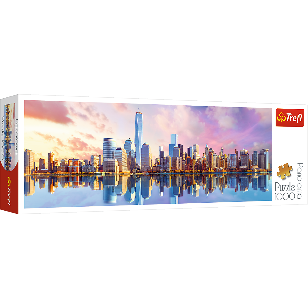 Panorama 1000 Piece Jigsaw Puzzles, Manhattan, New York, USA, Puzzle of New York with City Skyline, Adult Puzzles, Trefl 29033