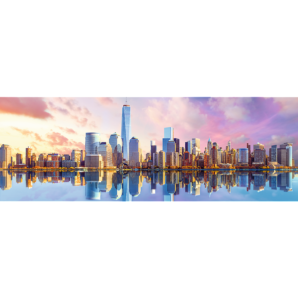 Panorama 1000 Piece Jigsaw Puzzles, Manhattan, New York, USA, Puzzle of New York with City Skyline, Adult Puzzles, Trefl 29033