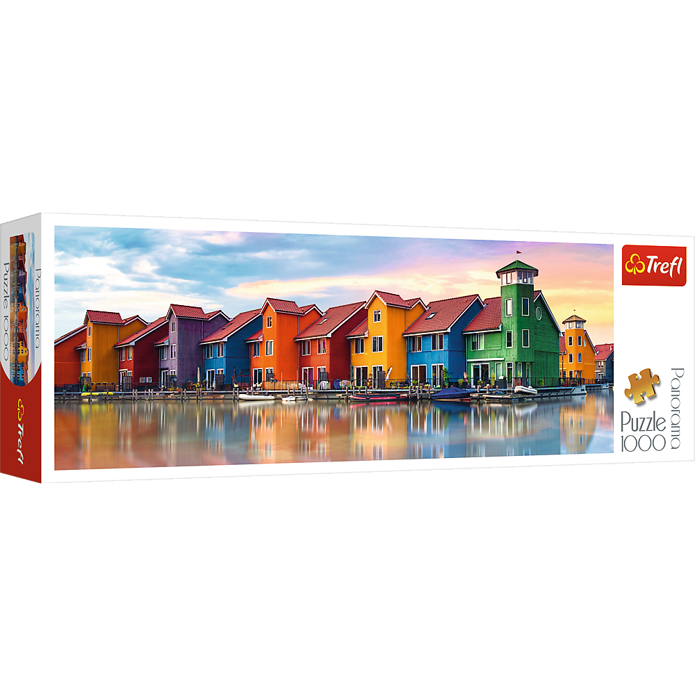 Panorama 1000 Piece Jigsaw Puzzles, Groningen, Netherlands, Colorful City View Puzzles, Adult Puzzles, Trefl 29034