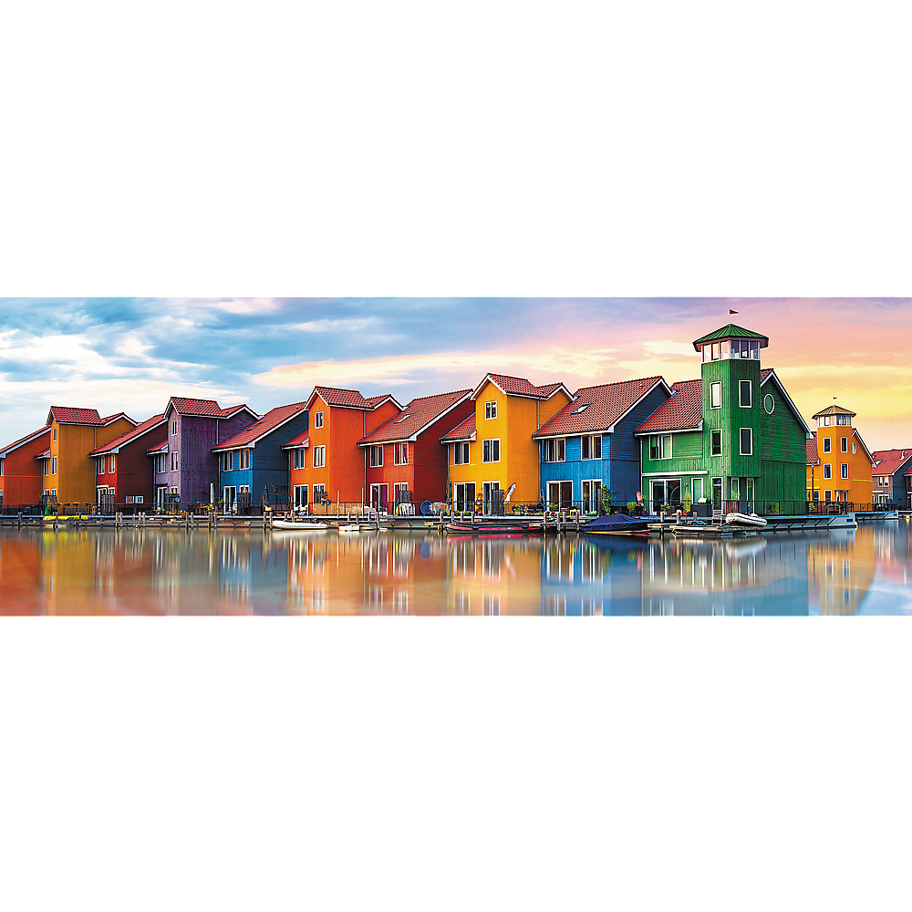 Panorama 1000 Piece Jigsaw Puzzles, Groningen, Netherlands, Colorful City View Puzzles, Adult Puzzles, Trefl 29034