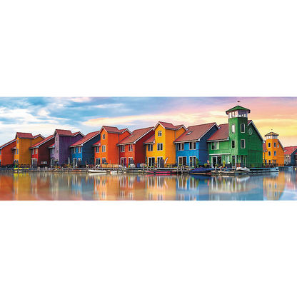 Panorama 1000 Piece Jigsaw Puzzles, Groningen, Netherlands, Colorful City View Puzzles, Adult Puzzles, Trefl 29034