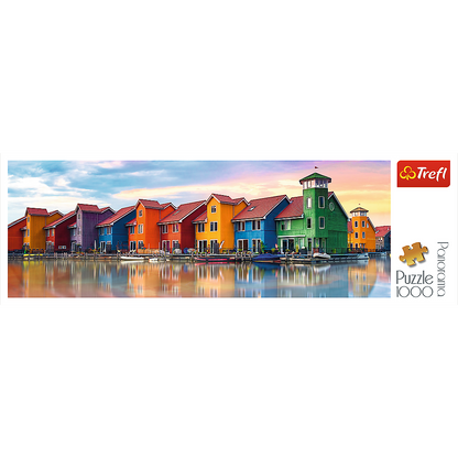 Panorama 1000 Piece Jigsaw Puzzles, Groningen, Netherlands, Colorful City View Puzzles, Adult Puzzles, Trefl 29034