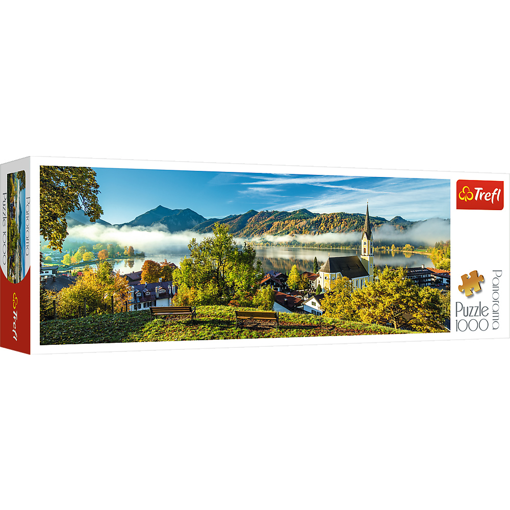 Panorama 1000 Piece Jigsaw Puzzles, By The Schliersee Lake, Germany, Idyllic Landscape, Bavarian Alps, Adult Puzzles, Trefl 29035