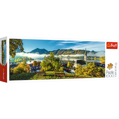 Panorama 1000 Piece Jigsaw Puzzles, By The Schliersee Lake, Germany, Idyllic Landscape, Bavarian Alps, Adult Puzzles, Trefl 29035