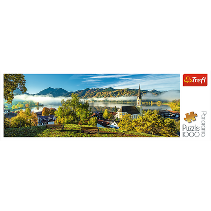 Panorama 1000 Piece Jigsaw Puzzles, By The Schliersee Lake, Germany, Idyllic Landscape, Bavarian Alps, Adult Puzzles, Trefl 29035