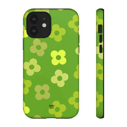 GREEN RETRO FLOWERS | Tough Phone Case