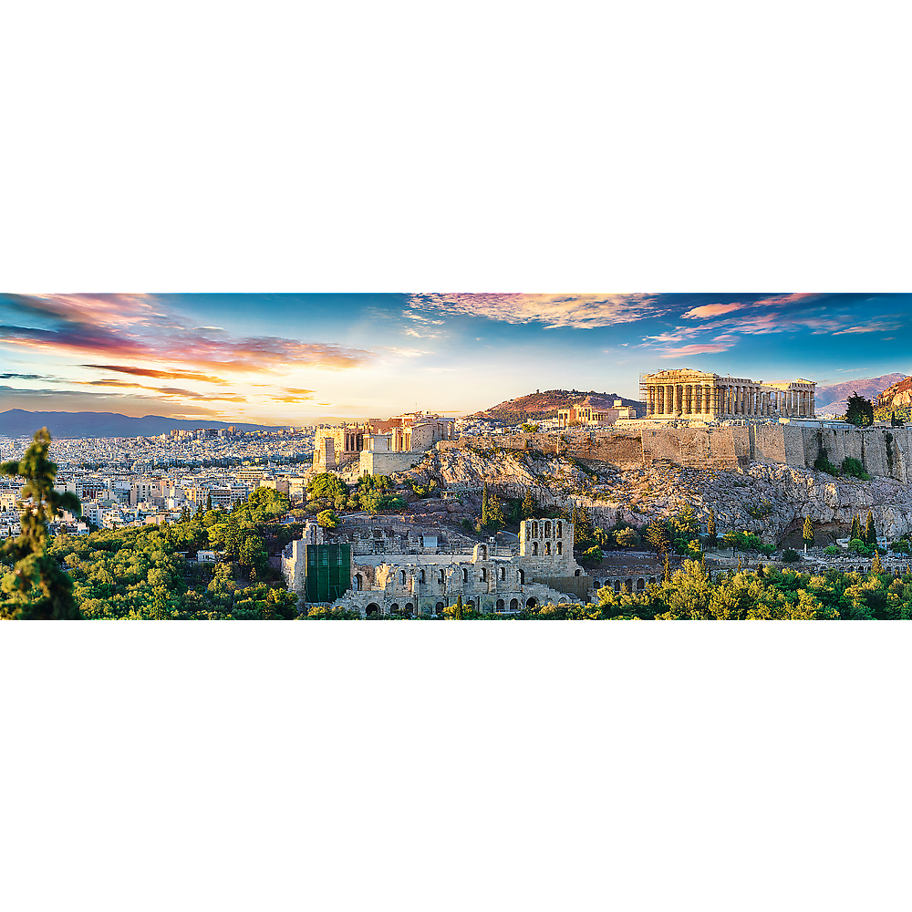 Panorama 500 Piece Jigsaw Puzzles, Acropolis, Athens Greece Puzzle, Parthenon Puzzle, Adult Puzzles, Trefl 29503