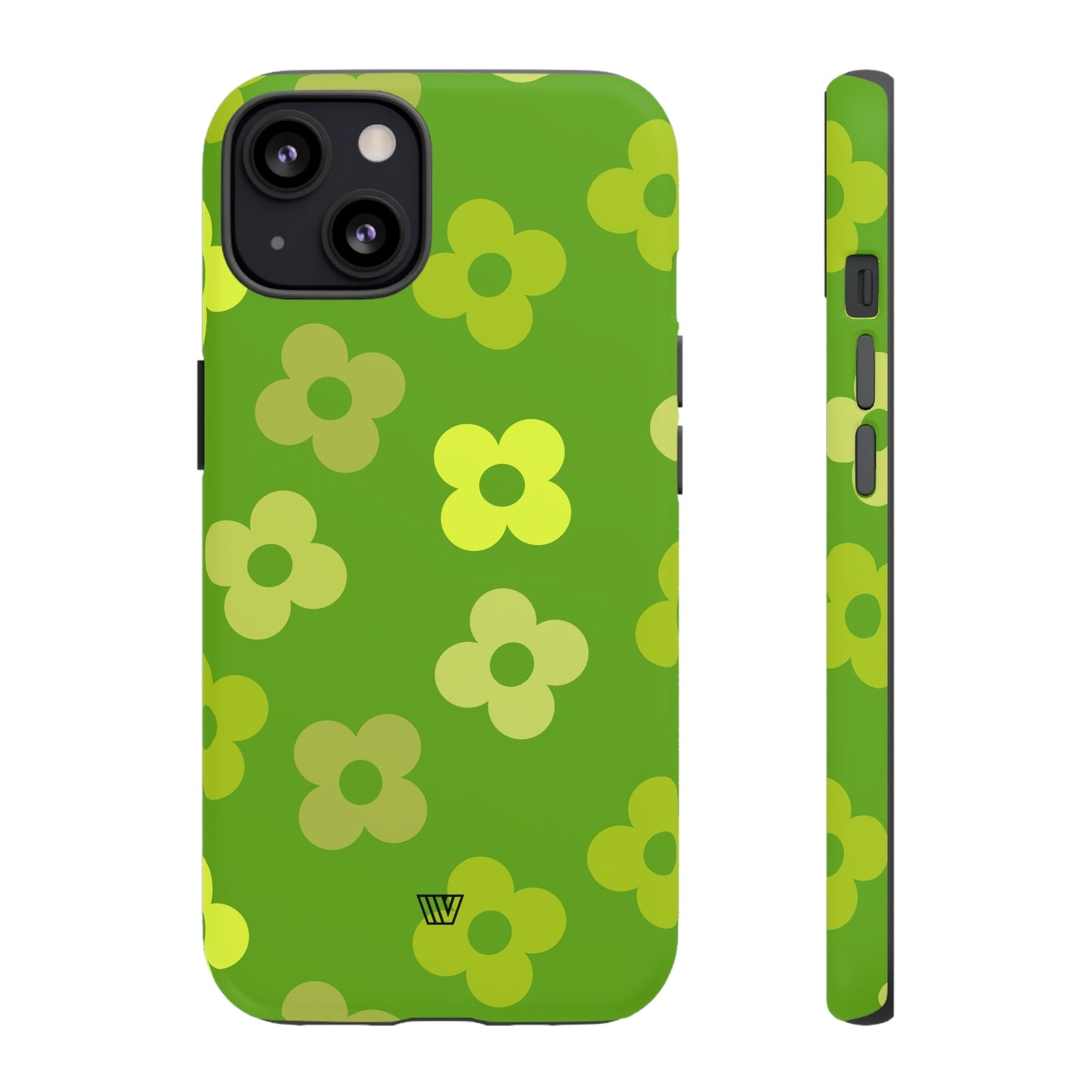 GREEN RETRO FLOWERS | Tough Phone Case