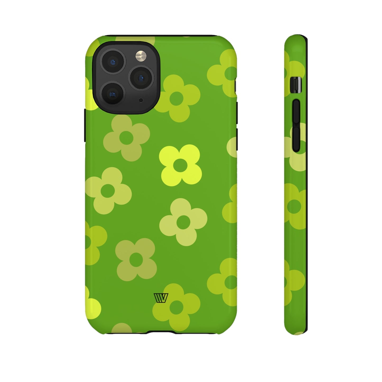 GREEN RETRO FLOWERS | Tough Phone Case