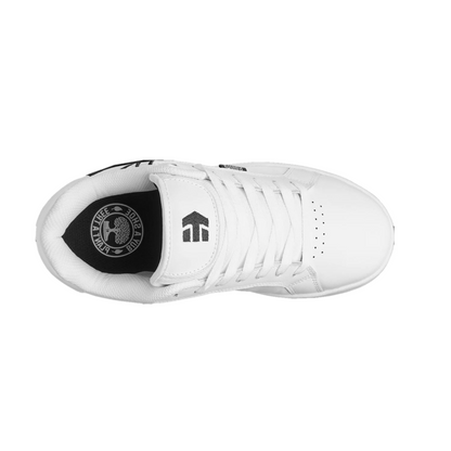 ETNIES 4101000203 115 FADER MN'S (Medium) White/Black/Gum Leather & Synthetic Skate Shoes