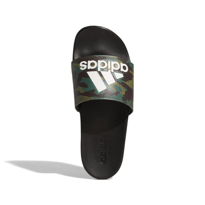 ADIDAS GW9647 ADILETTE COMFORT MN'S (Medium) Black/Black/White Synthetic Sandals