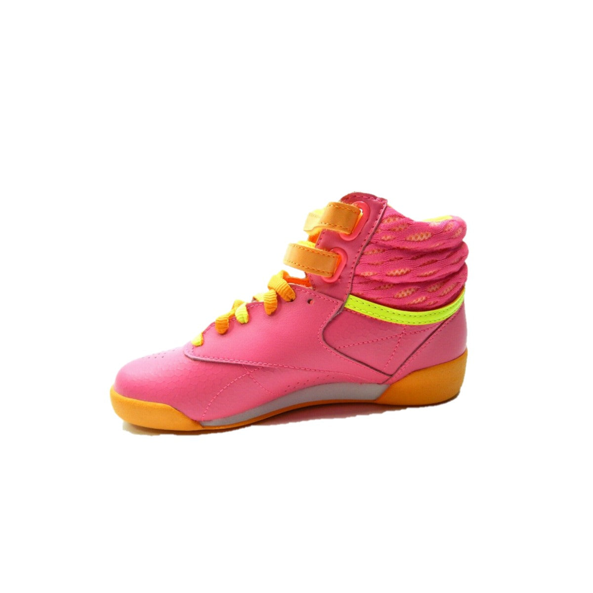 REEBOK M46765 F/S HI JR'S (Medium) Pink/Orange/Yellow/White Leather Lifestyle Boots