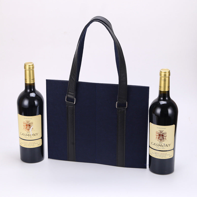 Red Wine Leather Packaging Box Cloth Leather Bag Handbag