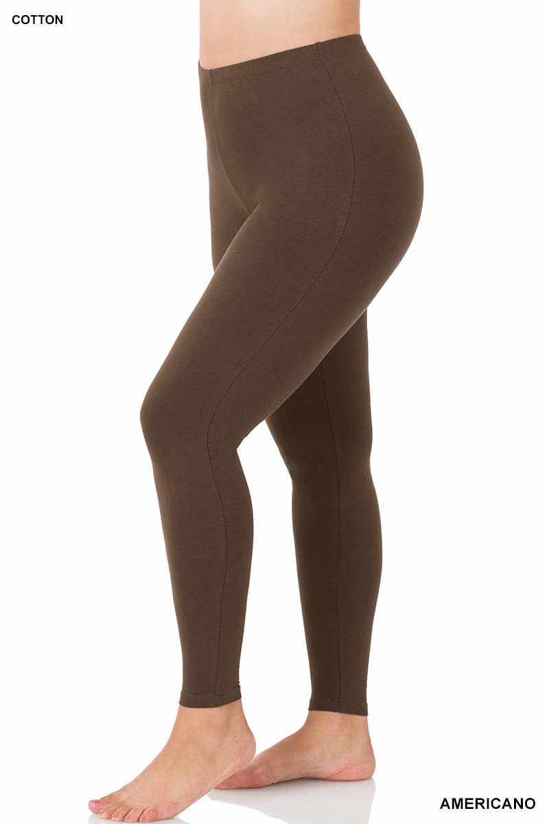 PLUS SIZE BETTER COTTON FULL LENGTH LEGGINGS