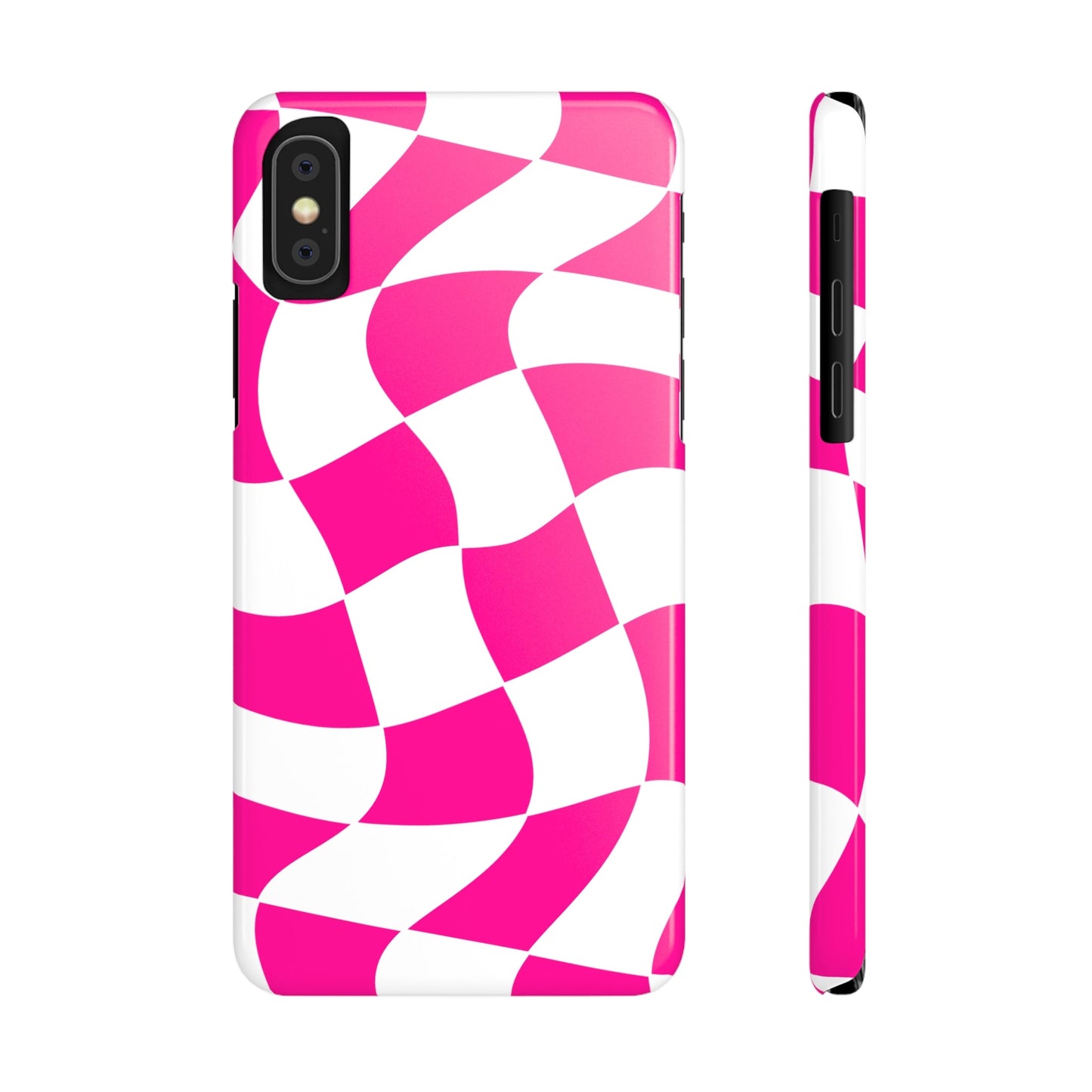 HOT PINK WAVY  | Slim iPhone Case