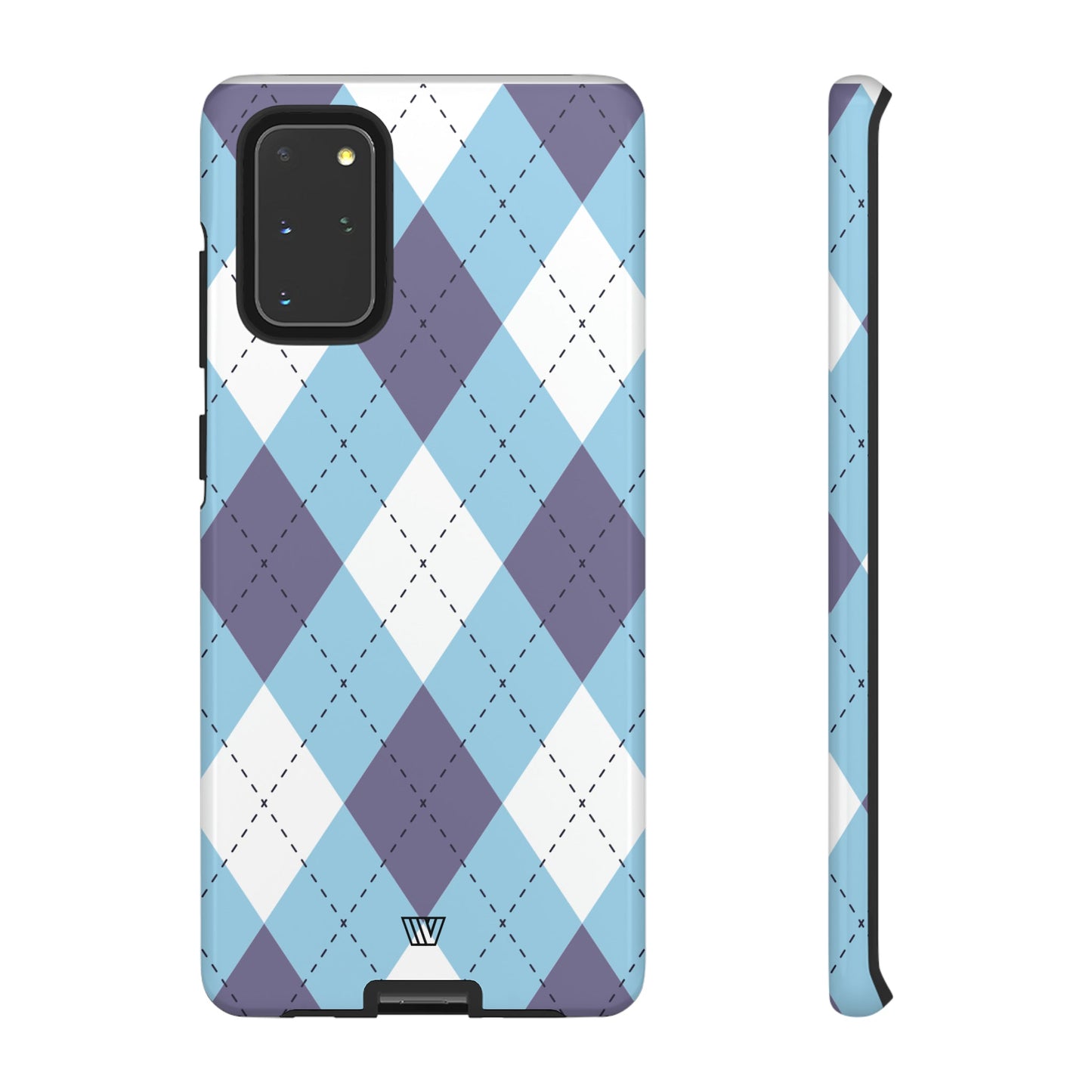 BLUE WHITE PURPLE ARGYLE | Tough Phone Case