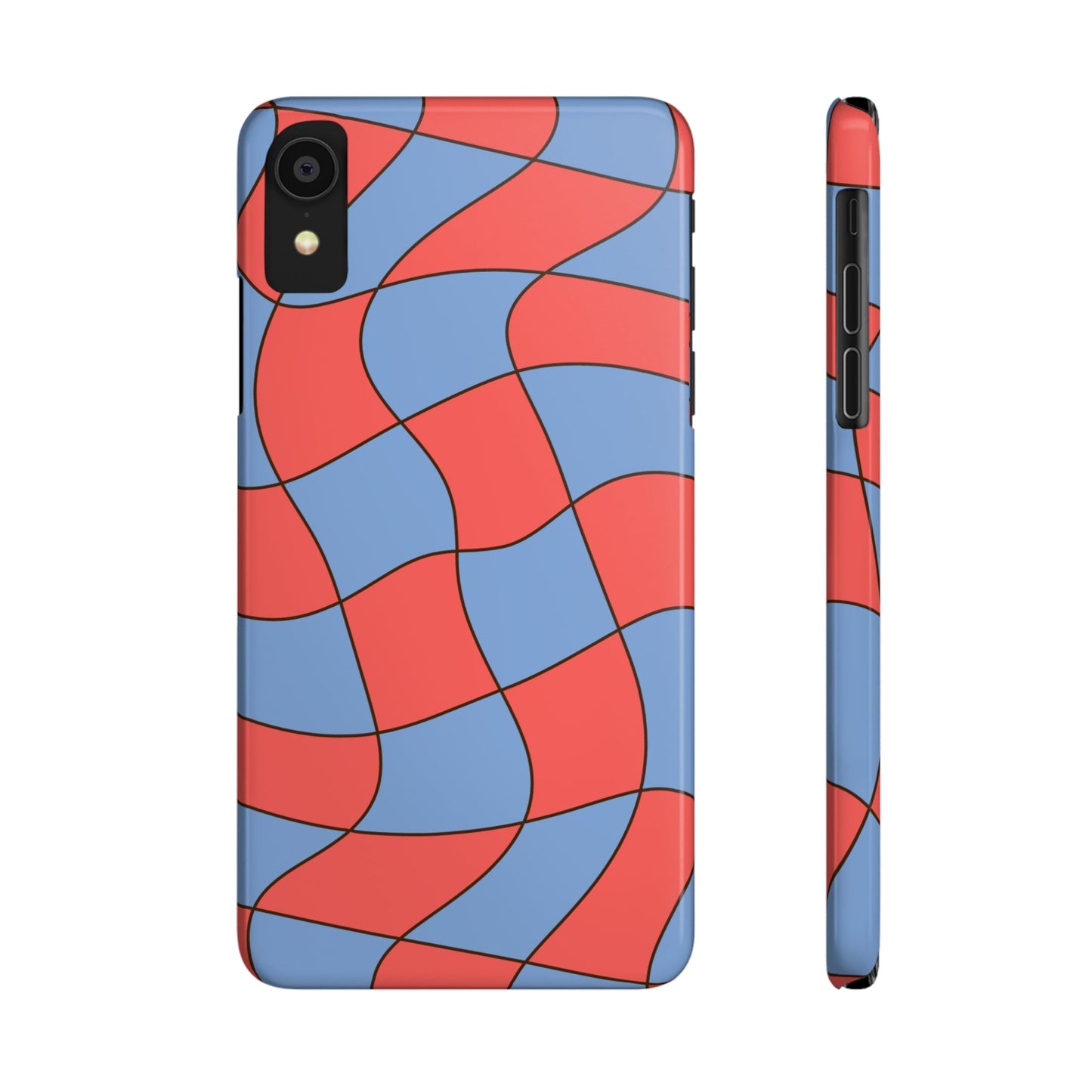 RETRO WAVY CHECKERBOARD  | Slim iPhone Case