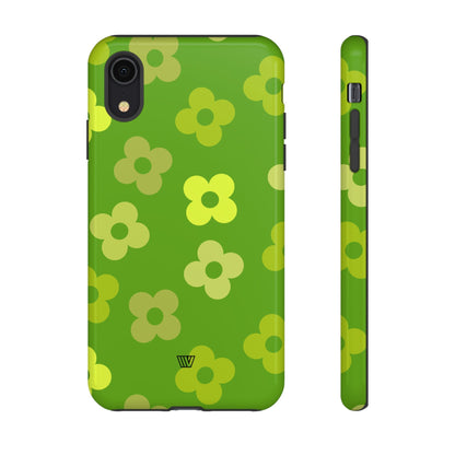 GREEN RETRO FLOWERS | Tough Phone Case