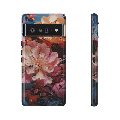 PAINT SWIRL FLOWERS | Tough Phone Case