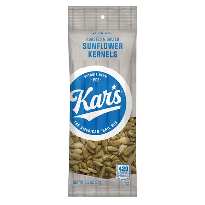 Kar's Roasted & Salted Sunflower Kernels - Gluten-free - Roasted & Salted - 2.50 oz - 12 / Box