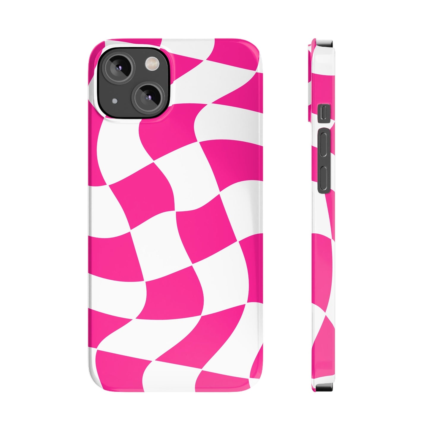 HOT PINK WAVY  | Slim iPhone Case