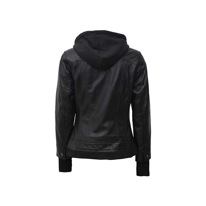 Mystique Black Leather Bomber Jacket