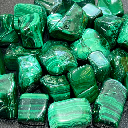 Malachite Tumbled (1 Kilo)(2.2 LBs) Bulk Wholesale Lot Polished Natural Gemstones Healing Crystals And Stones