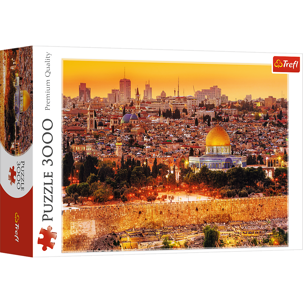 3000 piece Jigsaw Puzzles - The roofs of Jerusalem, ancient city, Religious center, Israel, Adult Puzzles, Trefl 33032