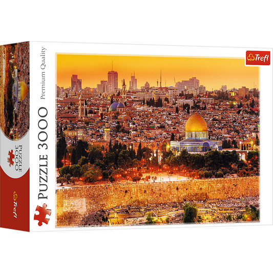 3000 piece Jigsaw Puzzles - The roofs of Jerusalem, ancient city, Religious center, Israel, Adult Puzzles, Trefl 33032