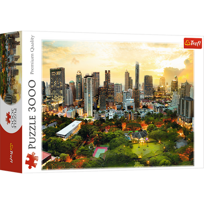 3000 Piece Jigsaw Puzzles, Sunset in Bangkok, Thailand, Cityscape puzzle, Adult Puzzle, Trefl 33060