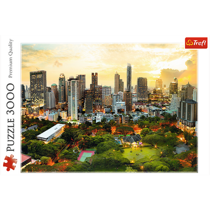 3000 Piece Jigsaw Puzzles, Sunset in Bangkok, Thailand, Cityscape puzzle, Adult Puzzle, Trefl 33060