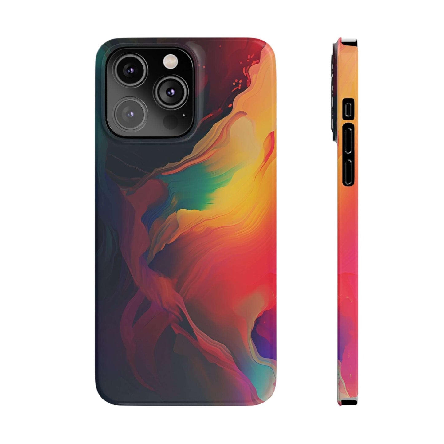 Abstract Paint Colors Slim Phone Case