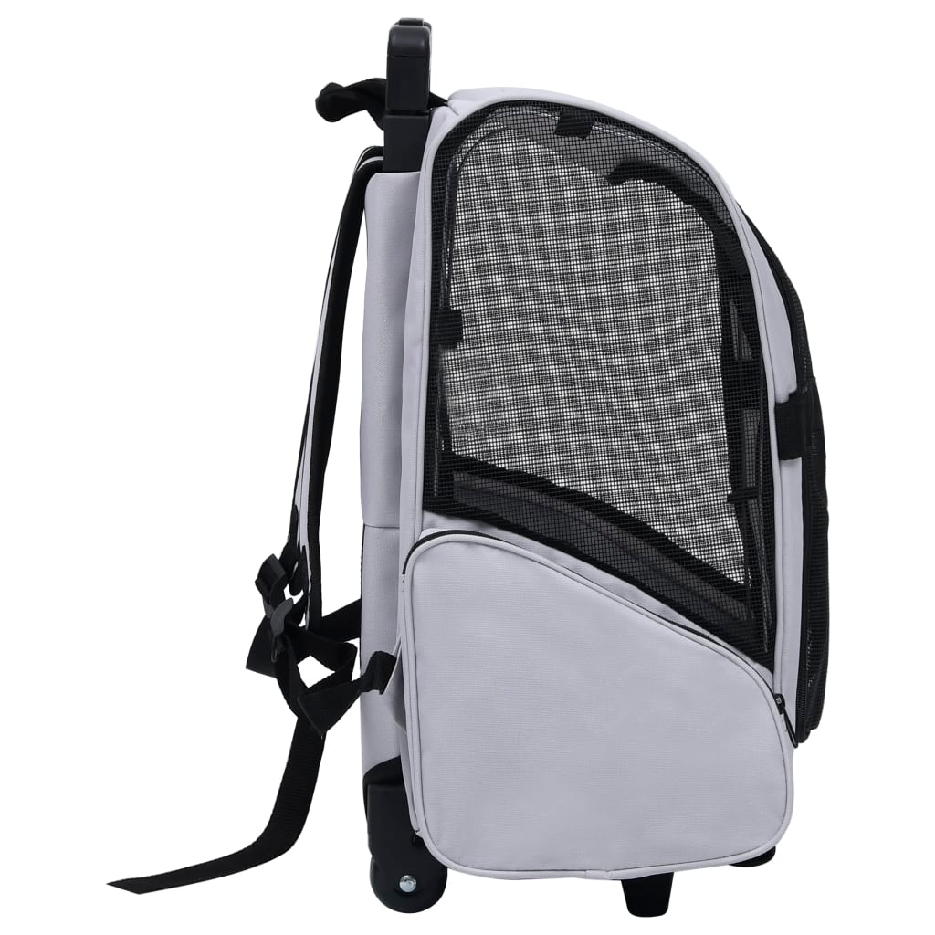 vidaXL Foldable Multipurpose Pet Trolley Gray