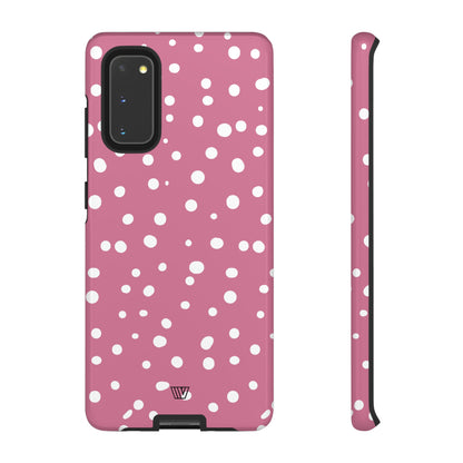 BLUSH RED DOTS | Tough Phone Case