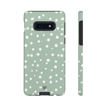 PASTEL GREEN DOTS | Tough Phone Case