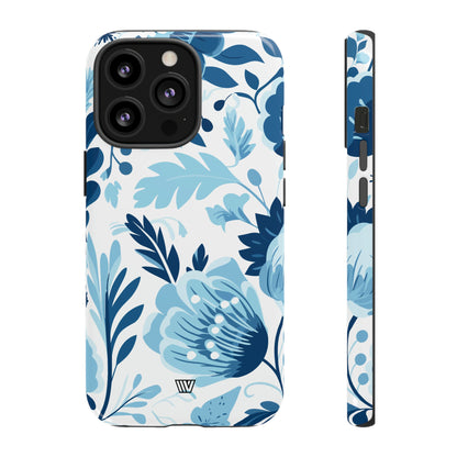 BLUE WHITE FLOWERS | Tough Phone Case