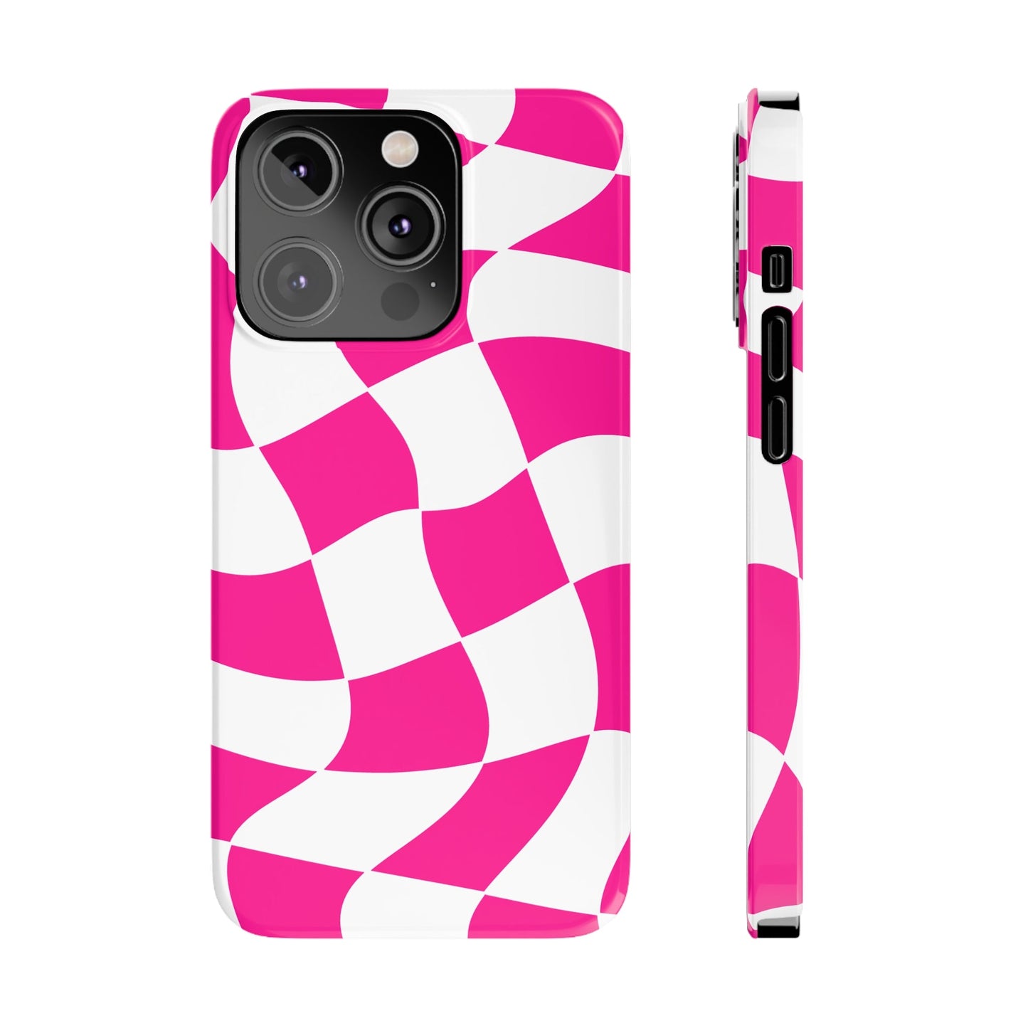 HOT PINK WAVY  | Slim iPhone Case