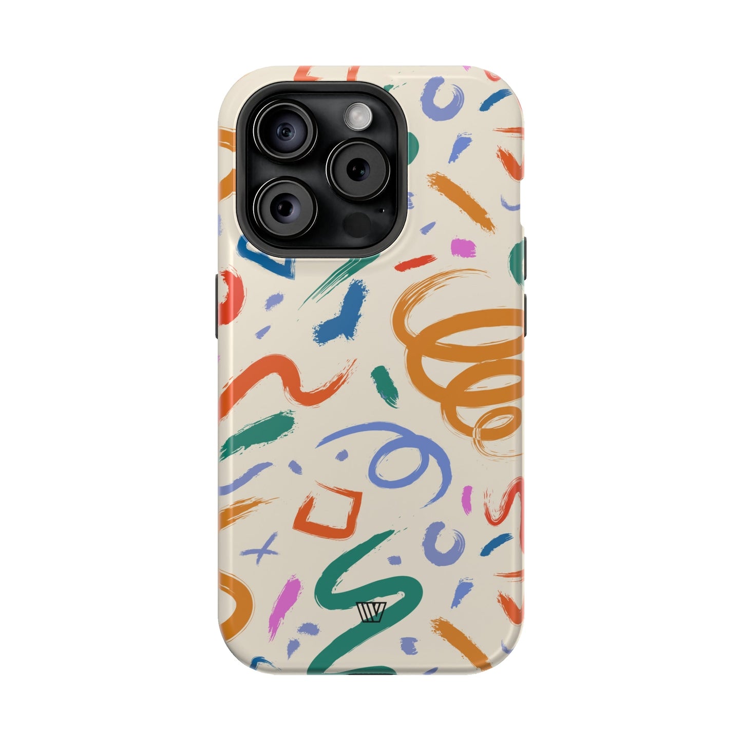 DOODLE PAINT BRUSH STROKES | MagSafe Tough iPhone Case