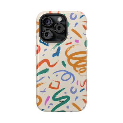 DOODLE PAINT BRUSH STROKES | MagSafe Tough iPhone Case