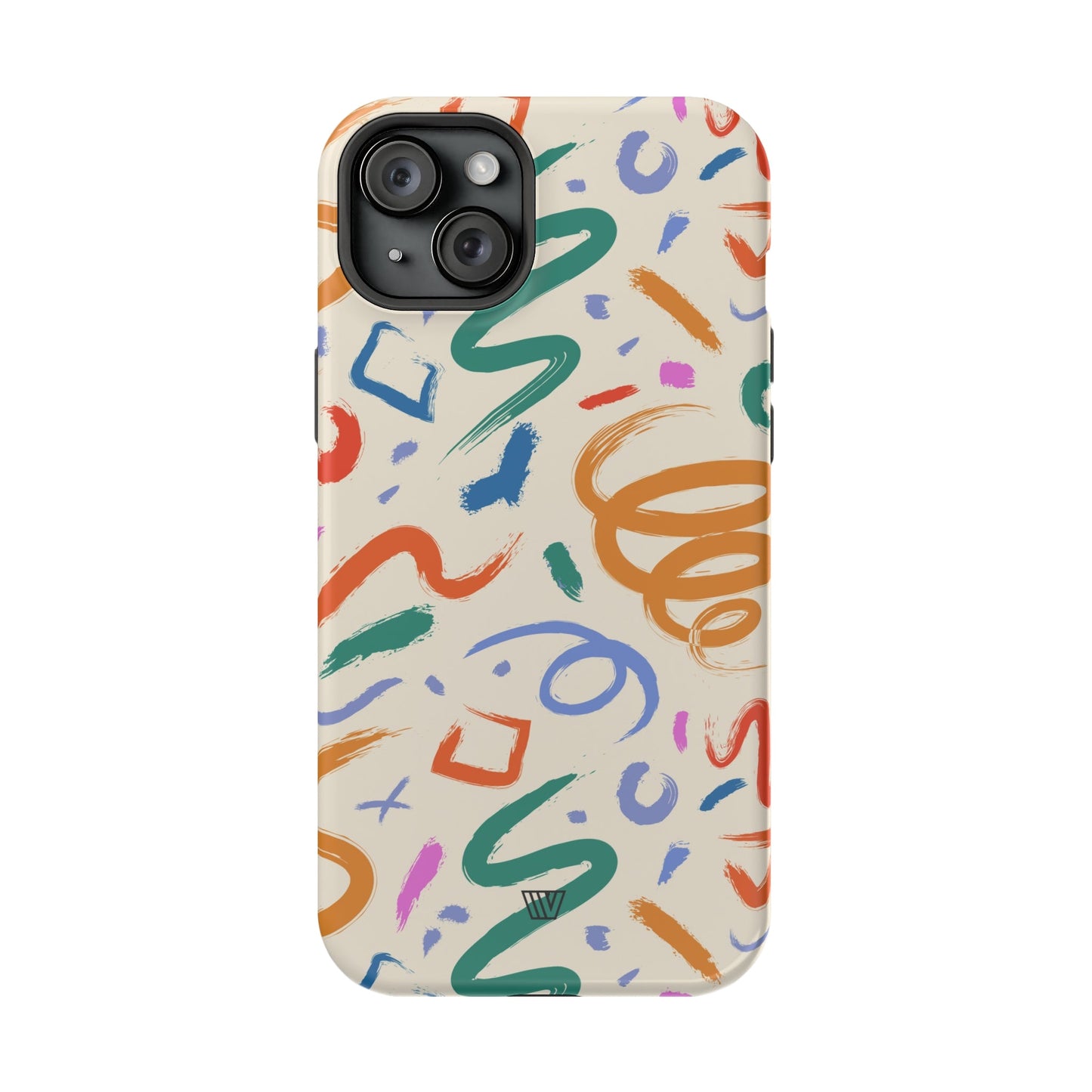 DOODLE PAINT BRUSH STROKES | MagSafe Tough iPhone Case