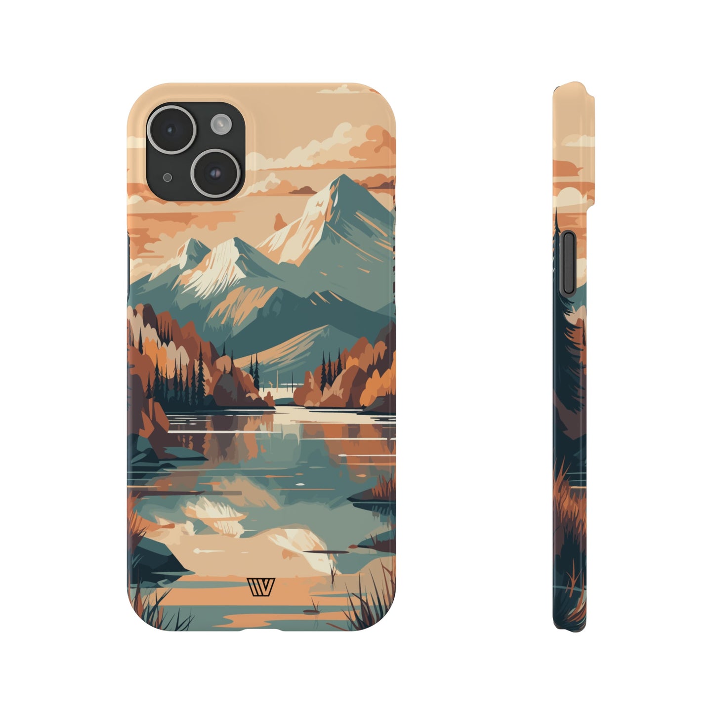 FALL MOUNTAIN RIVER LANDSCAPE | Slim iPhone Case