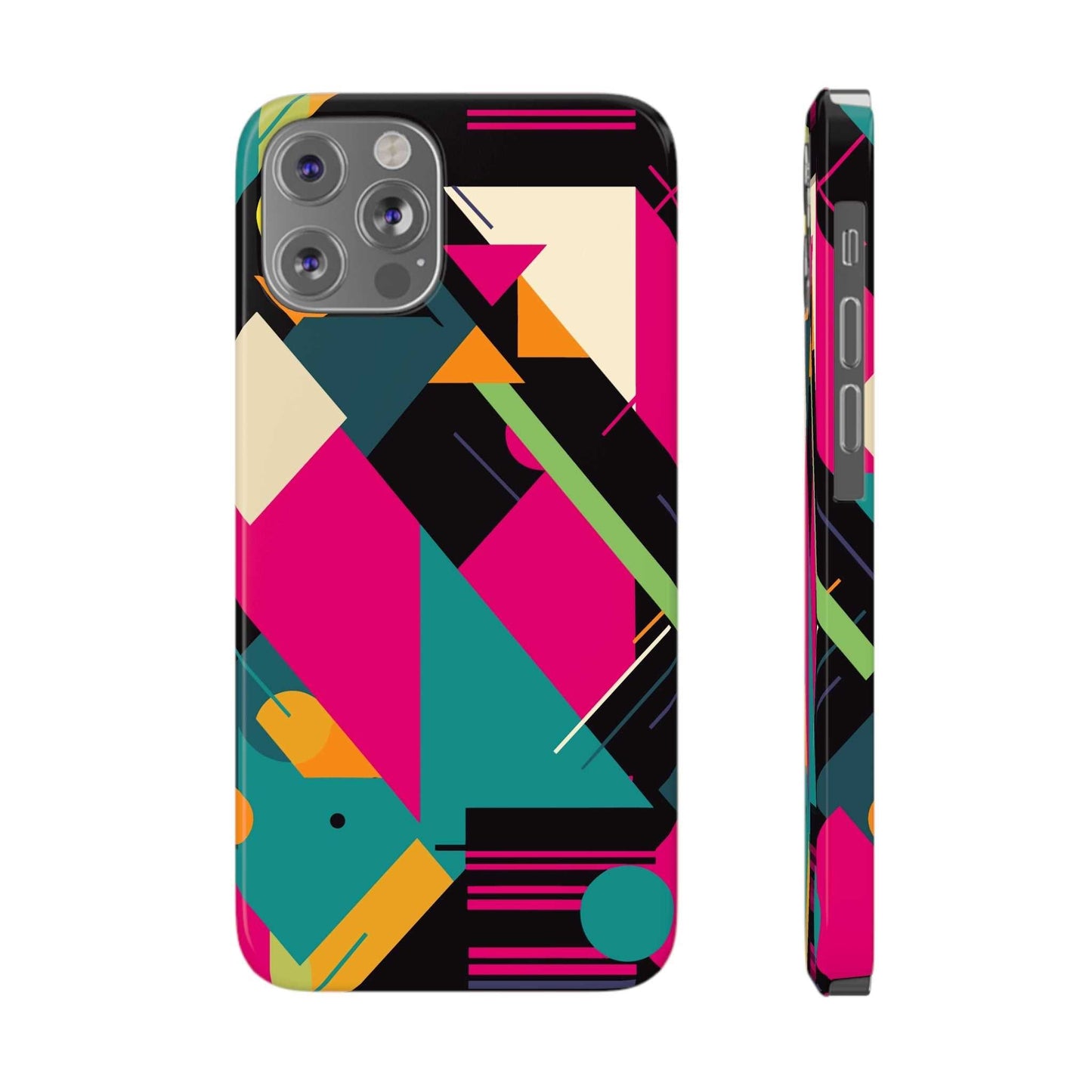 80s / 90s RETRO GEOMETRIC PATTERN | Slim iPhone Case