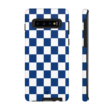 BLUE WHITE CHECKERBOARD | Tough Phone Case