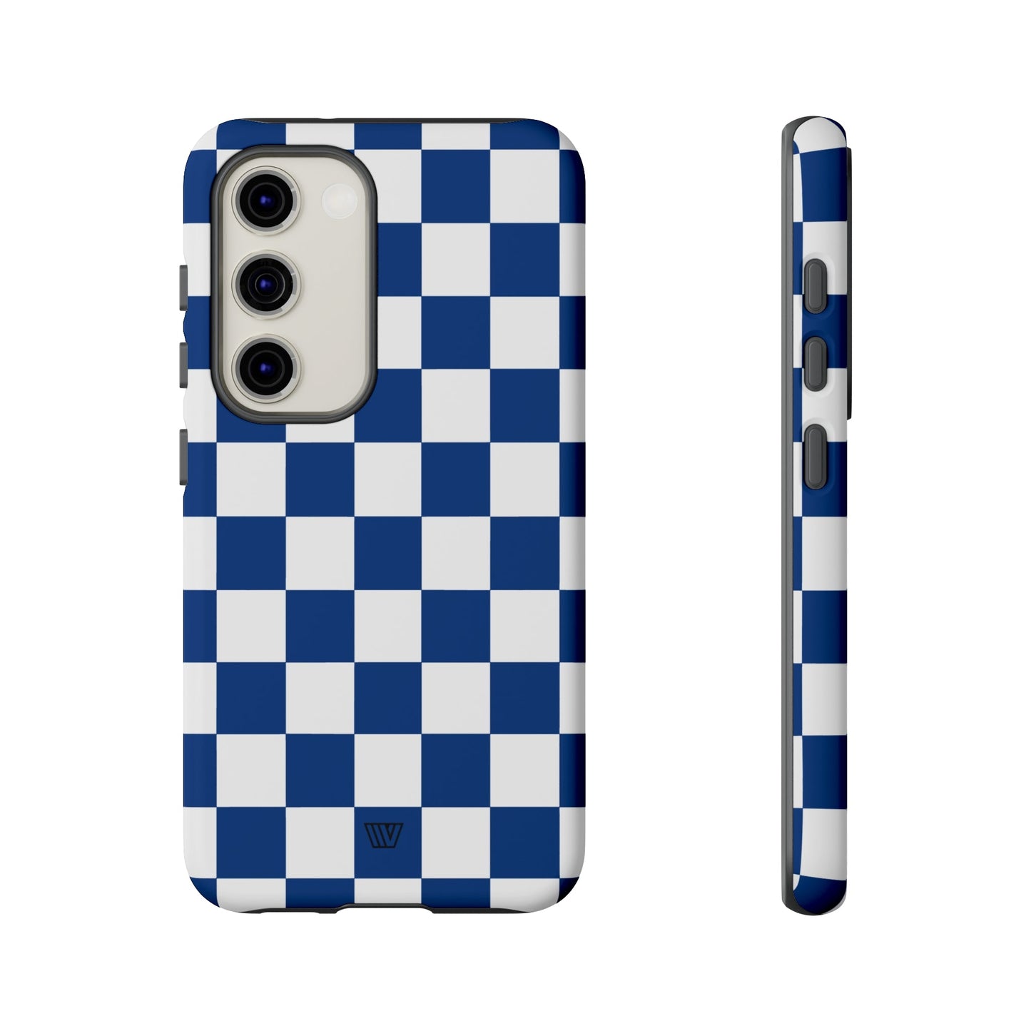 BLUE WHITE CHECKERBOARD | Tough Phone Case