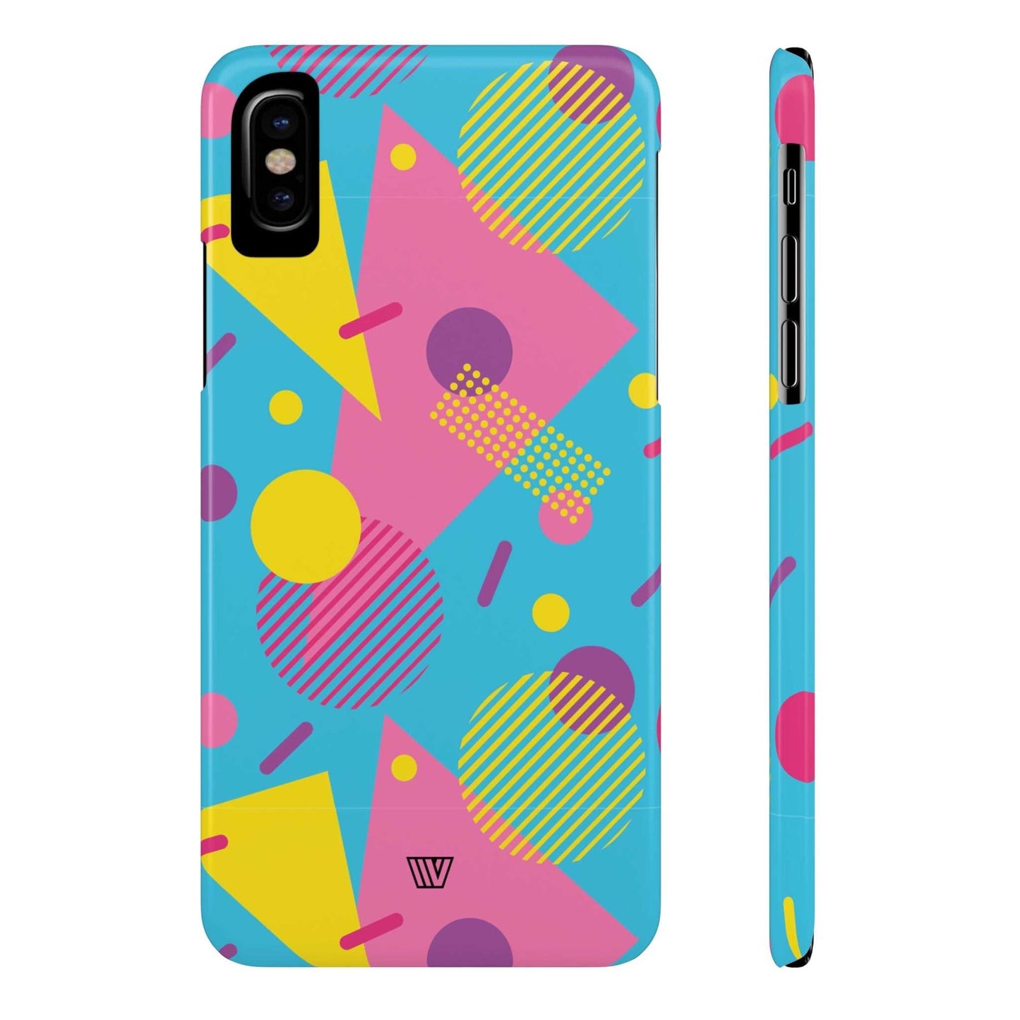 80s / 90s RETO PATTERN LIGHT BLUE | Slim iPhone Case